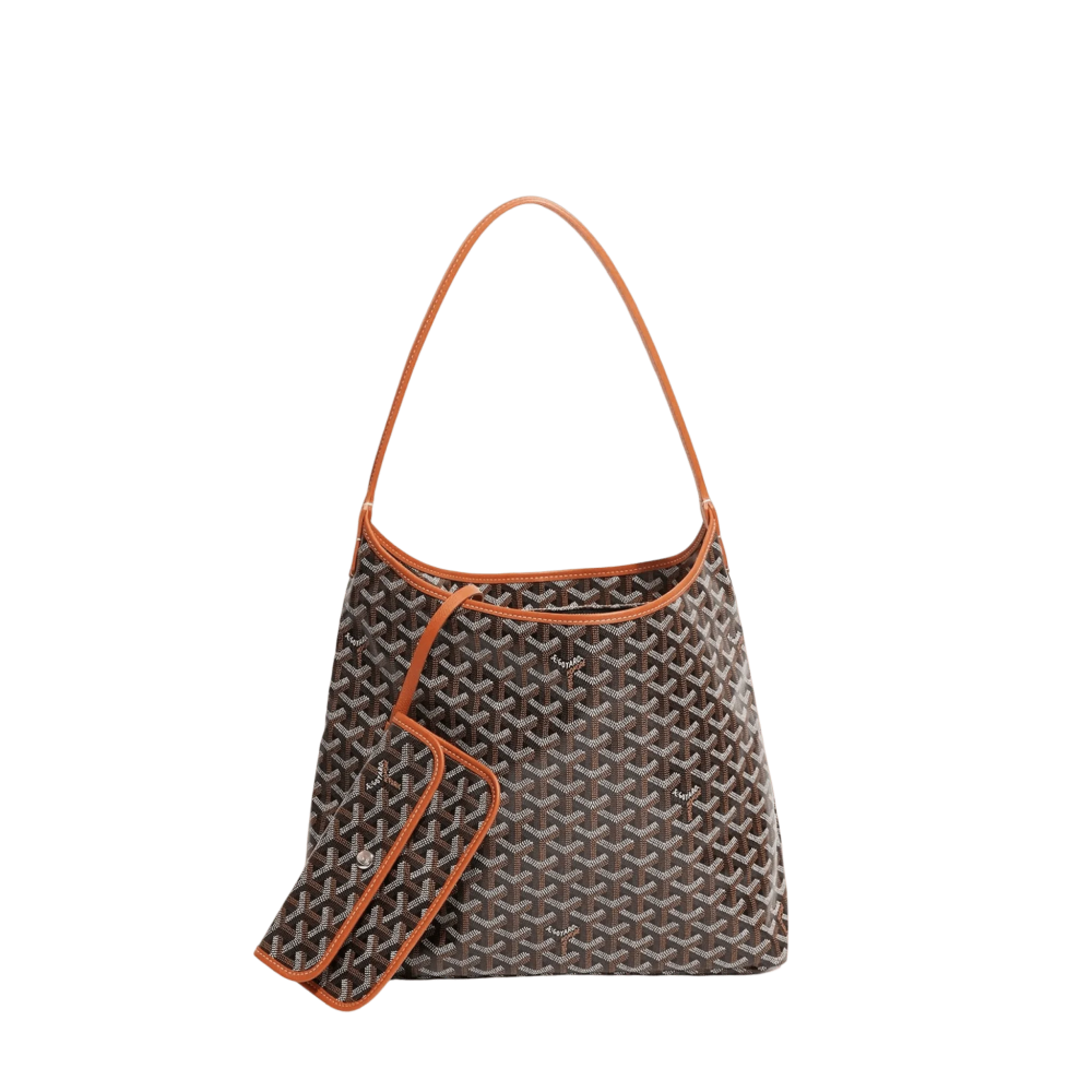 Brown Goyard Boheme Green Tote Bag