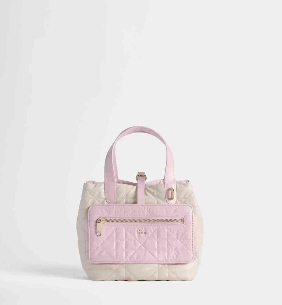 Pink Dior Toujours Reversible Black Medium Handbag