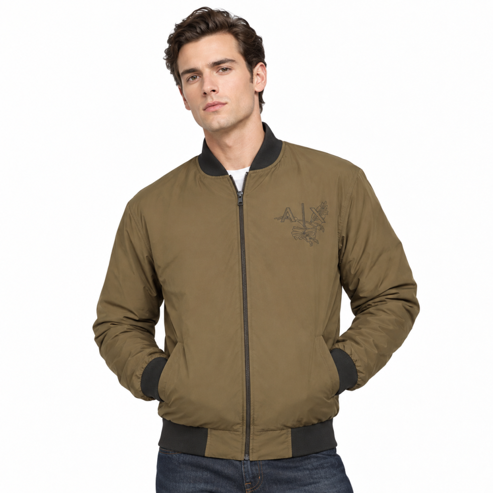 Armani Exchange Eagle Print Brown Premium Jacket