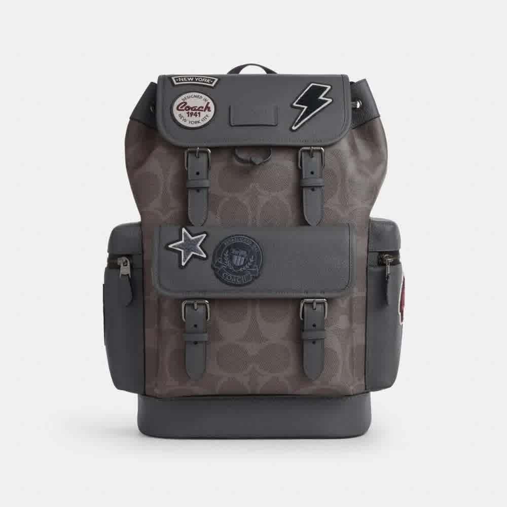 Black Coach Sprint Backpack in Signature Canvas