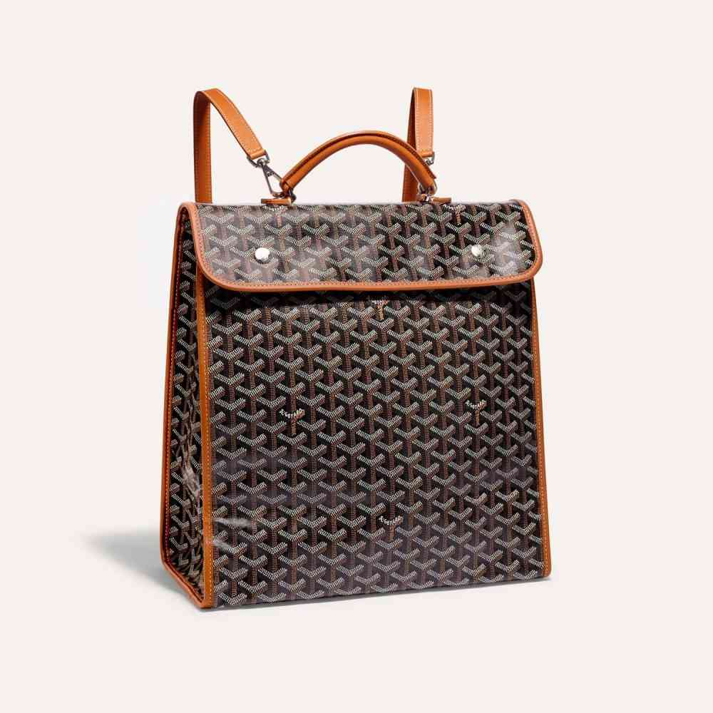 Brown Goyard Saint Leger Green Backpack