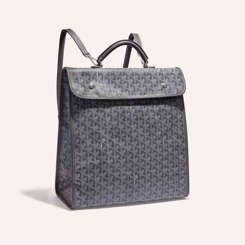 Grey Goyard Saint Leger Green Backpack