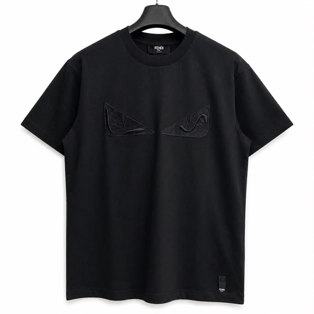 Black Fendi Bag Bugs Monster Eyes White T-Shirt