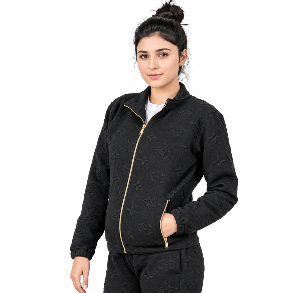 Louis Vuitton Black Premium Quality Cotton Tracksuit