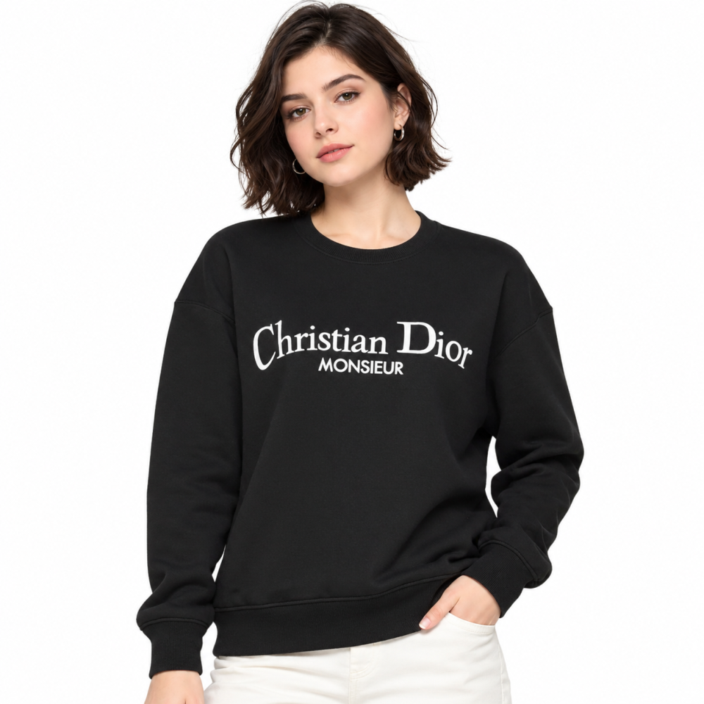 Black Dior Light & Green Premium Quality Sweatshirt