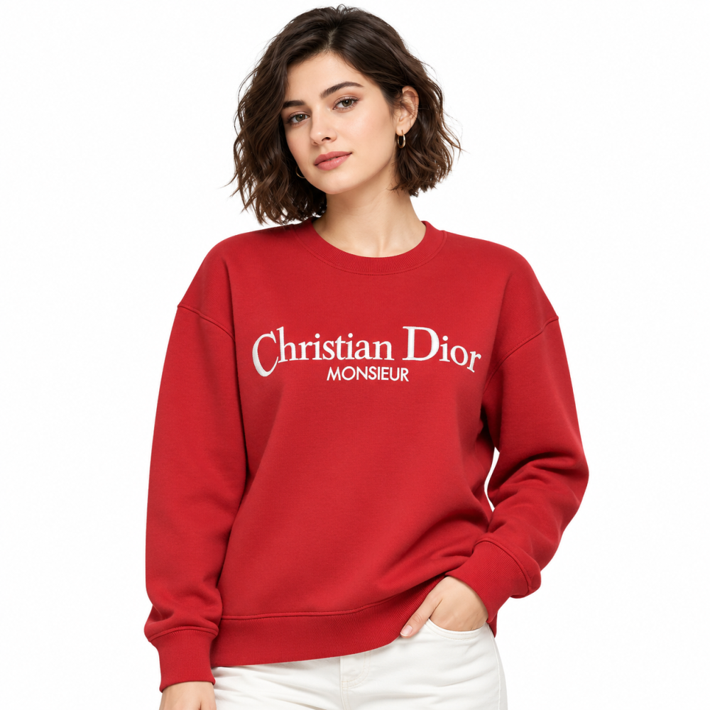 Red Dior Light & Green Premium Quality Sweatshirt