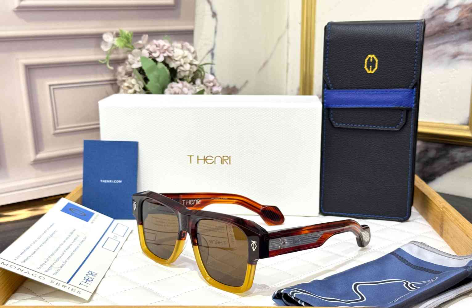 Yellow T Henri Black Luxury Sunglasses