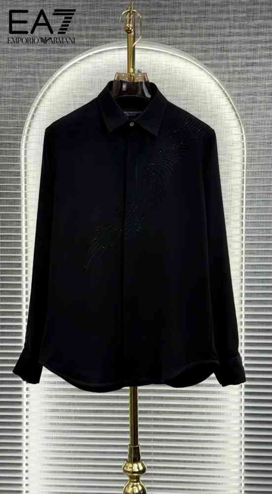 Black Emporio Armani logo Print Wine Premium Luxury Shirt