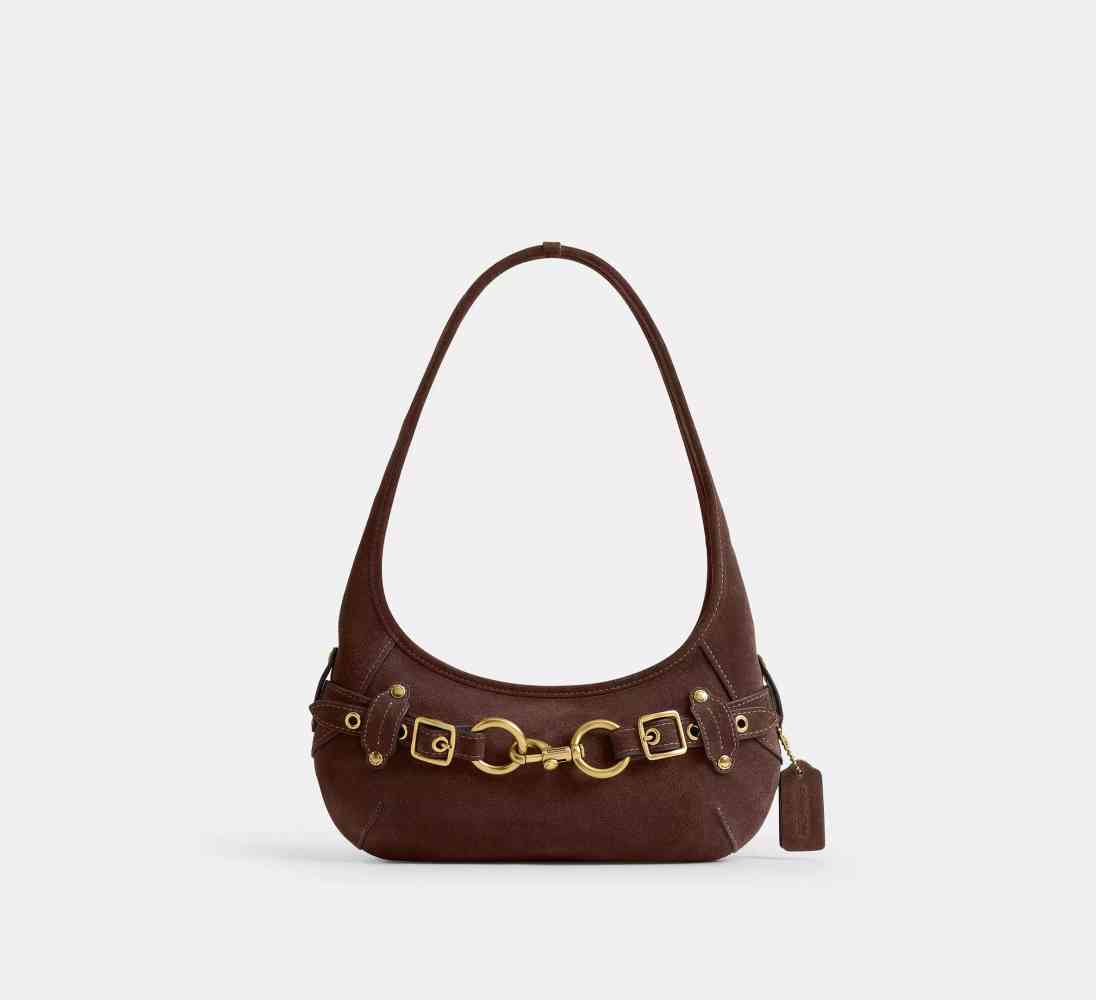 Coffee Coach Belted Ergo 26 Beige Shoulder Bag