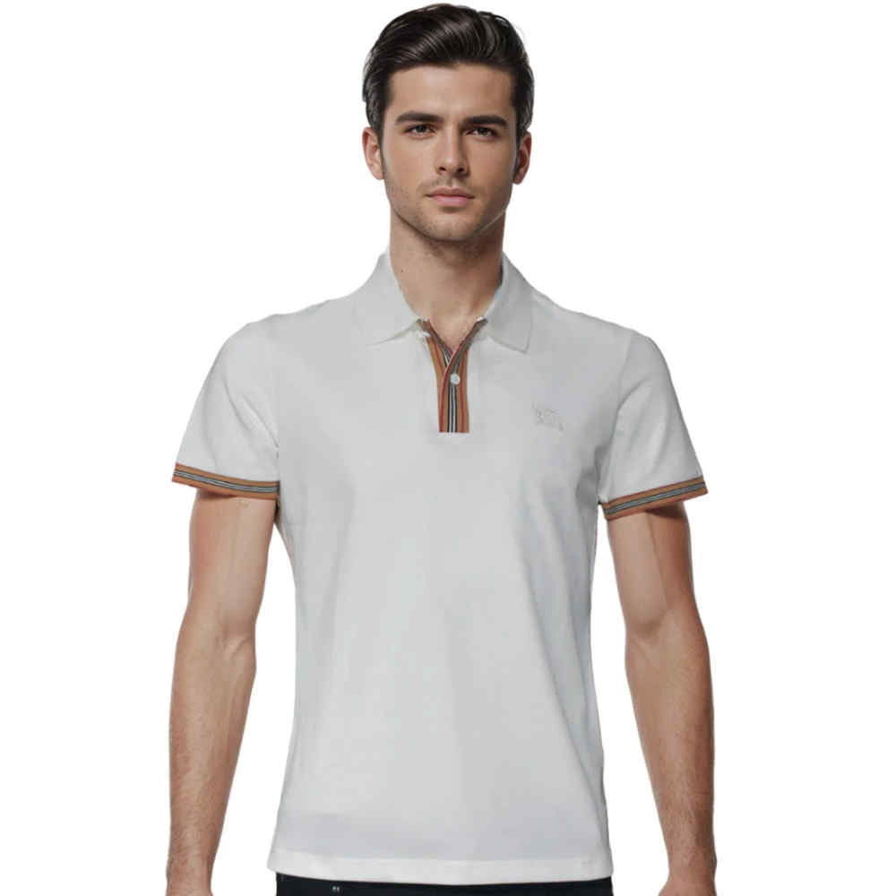 Burberry Embroidery Logo White Premium T-shirt
