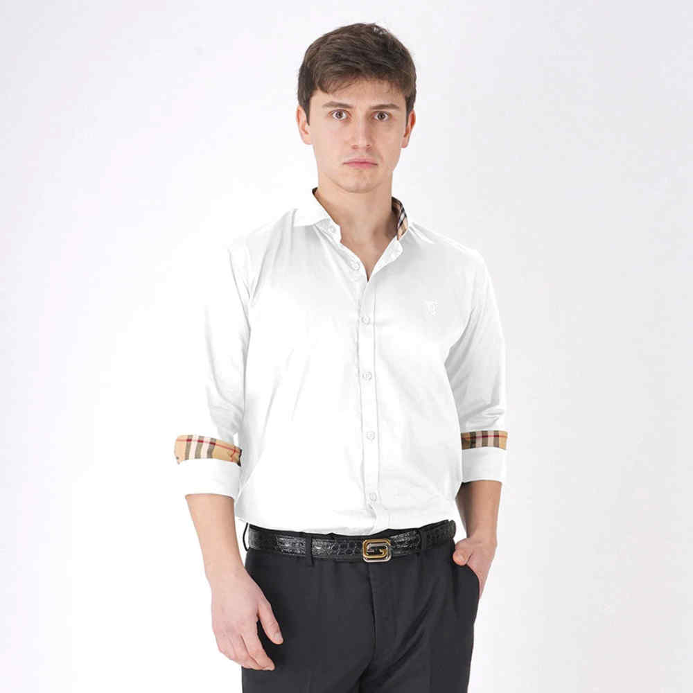 Burberry White Premium Quality Shirt