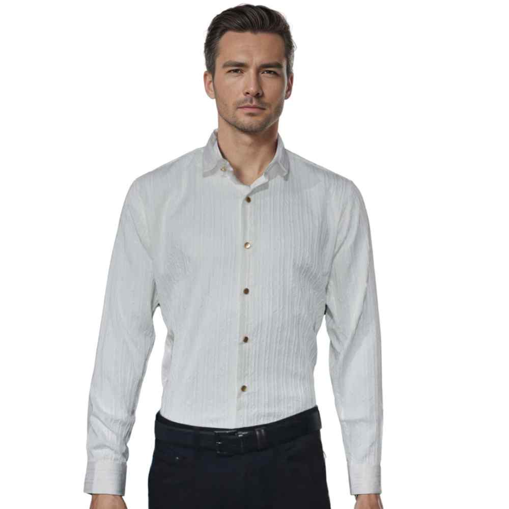 Fendi White Premium Quality Long Sleeve Designer Shirt
