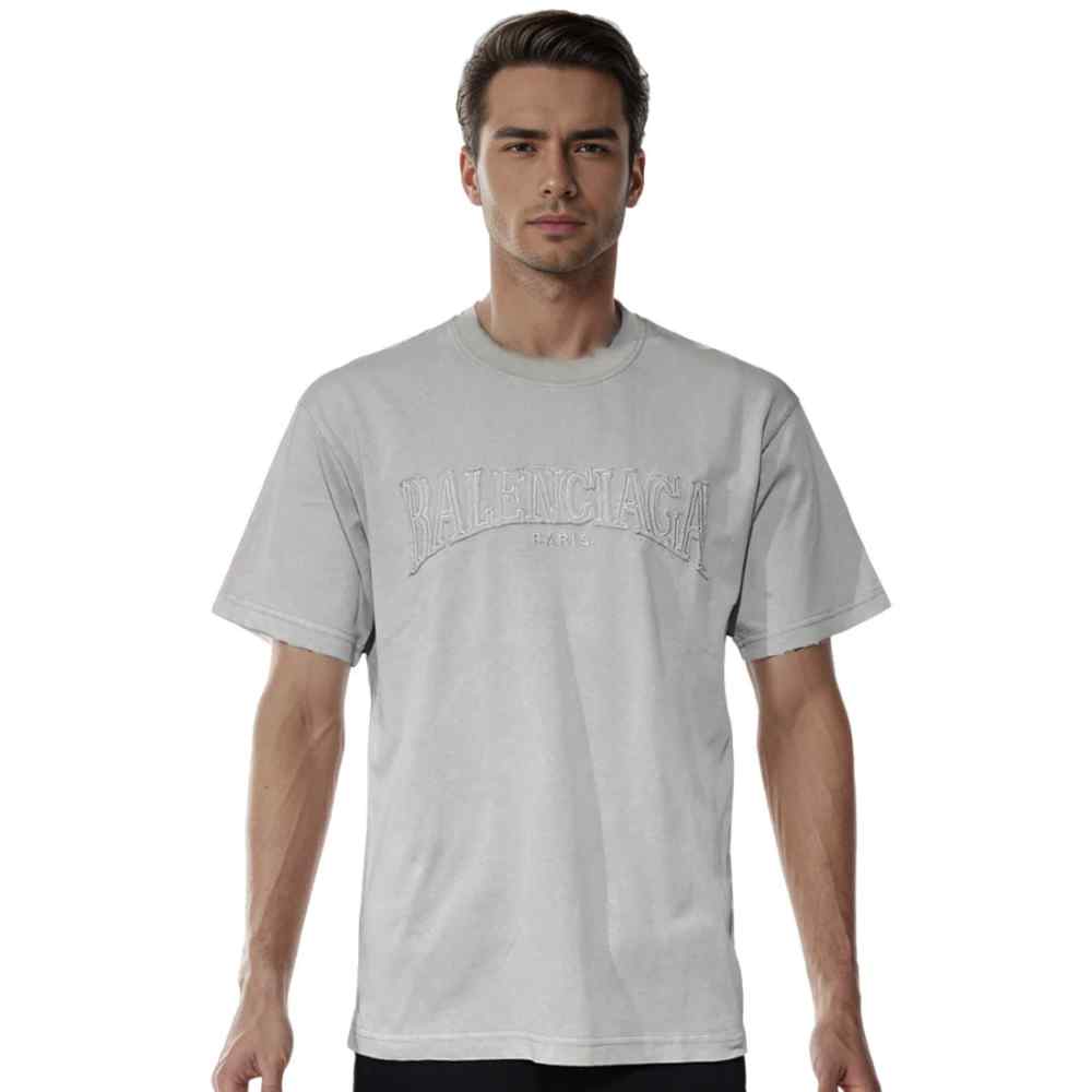 Balenciaga Embossed Print Dorian Grey Premium T-shirt