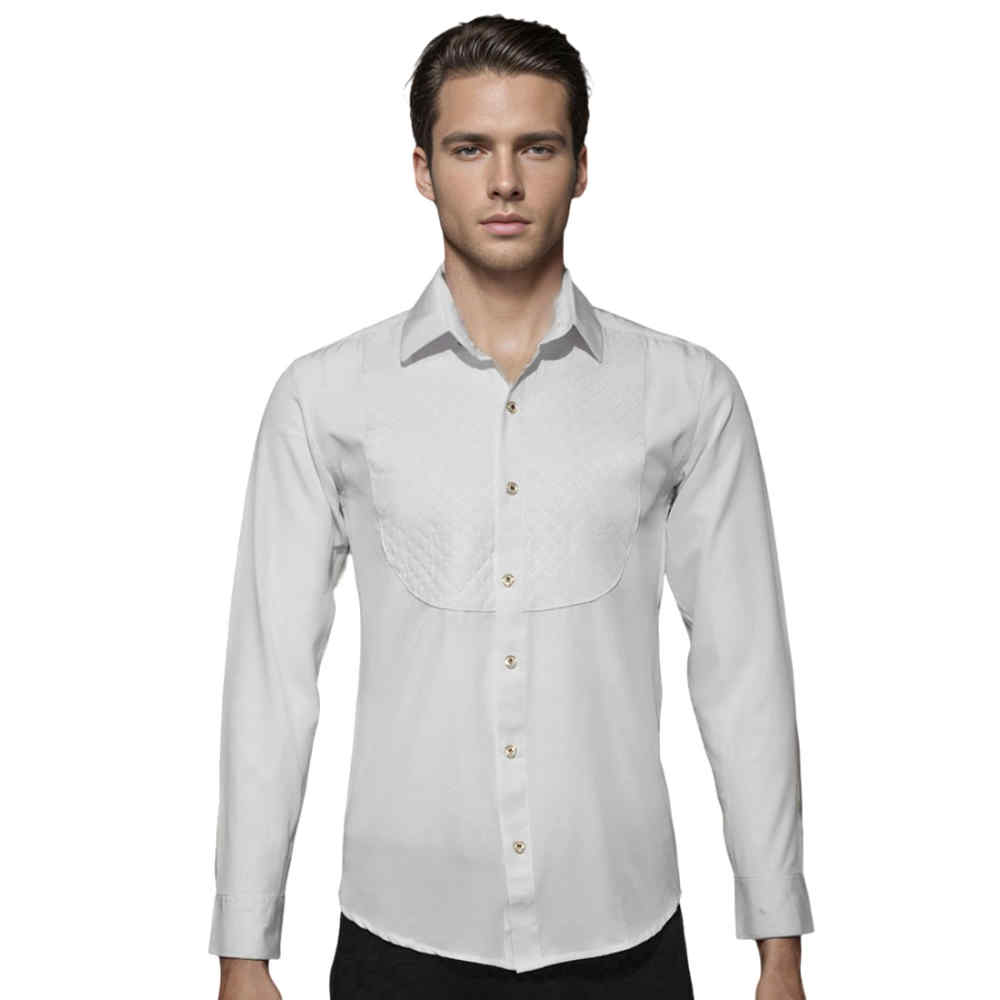 Dior Premium Quality White Tuxedo Shirt