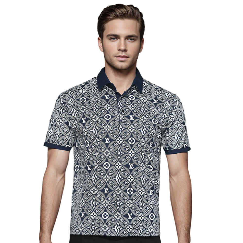 Louis Vuitton Blue Premium Quality T-shirt