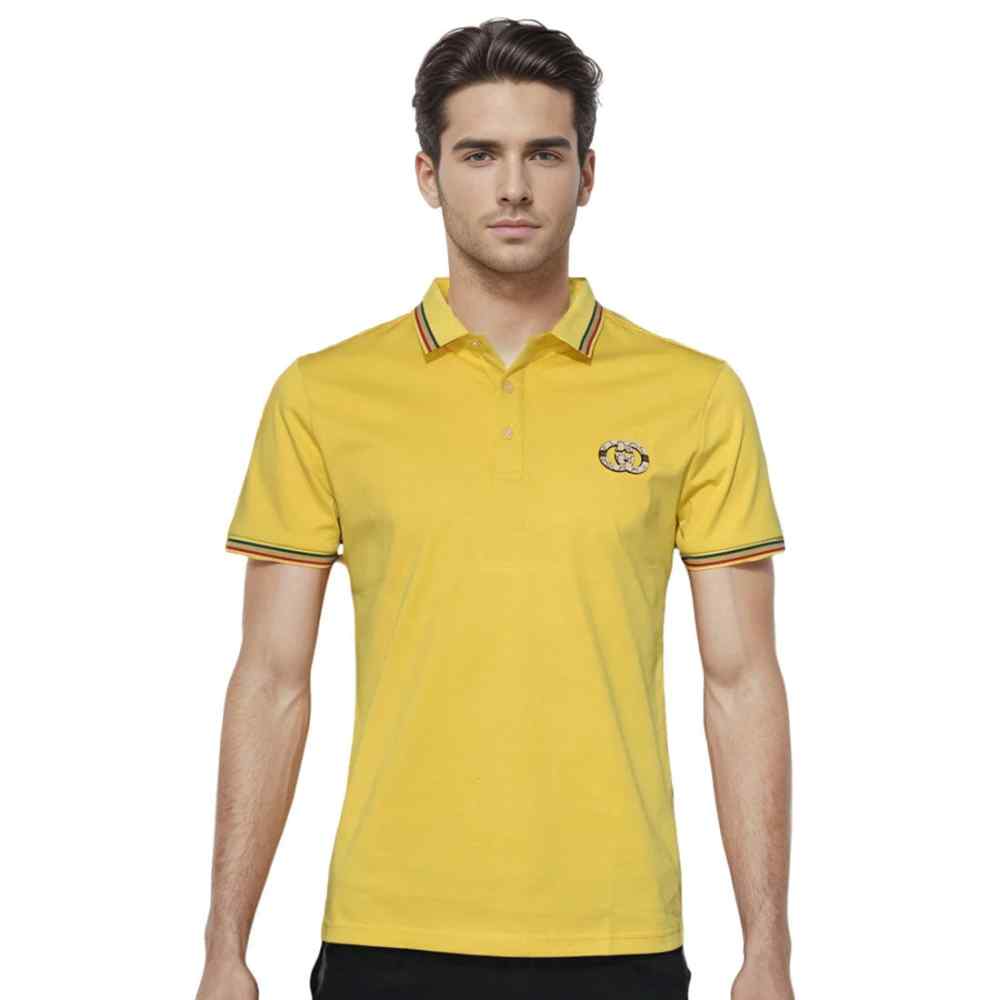 Gucci Embossed Logo Yellow Premium Quality T-shirt