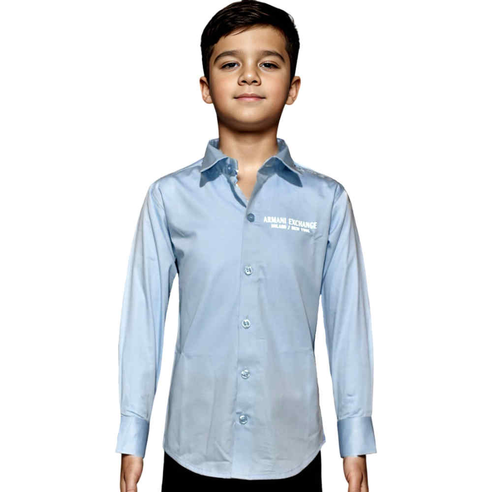 Armani Exchange Sky Blue Premium Kids Shirt