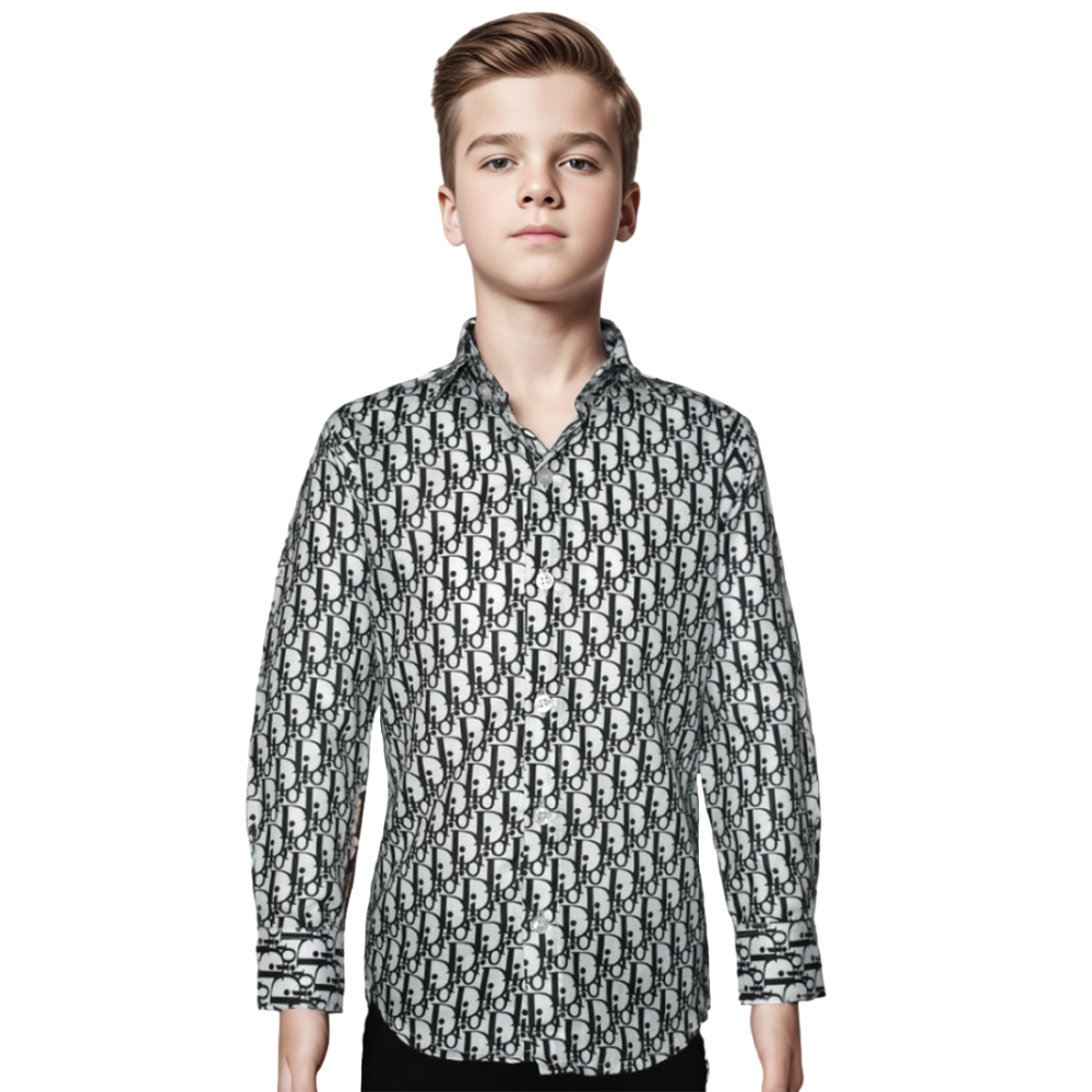 Dior White Premium Quality Kids Shirt