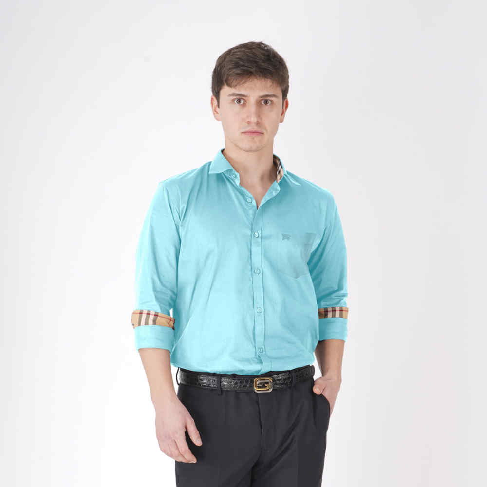 Burberry Mint Blue Premium Quality Shirt