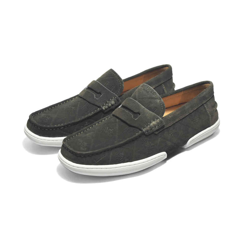 Hermes Green Premium Luxury Suede Loafers
