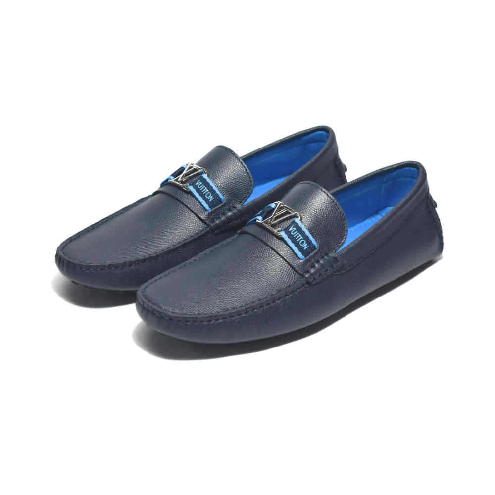 Louis Vuitton Blue Premium Luxury Loafers