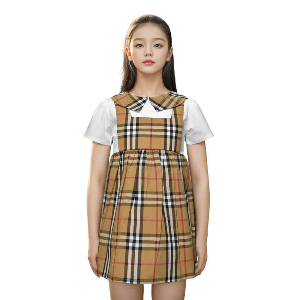 Burberry Brown Premium Girl's Dress