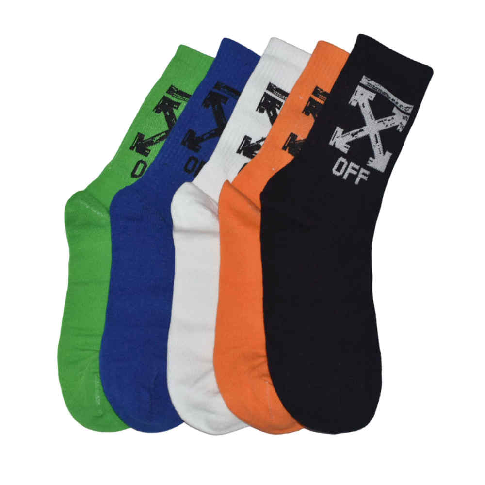 Off White Premium Quality Ankle Socks - Pack of 5