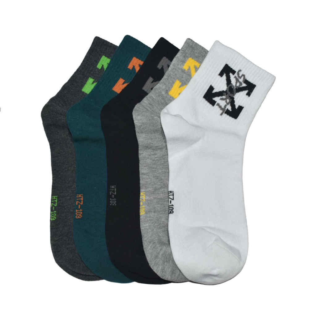 Off White Premium Quality Low Cut Socks - Pack of 5