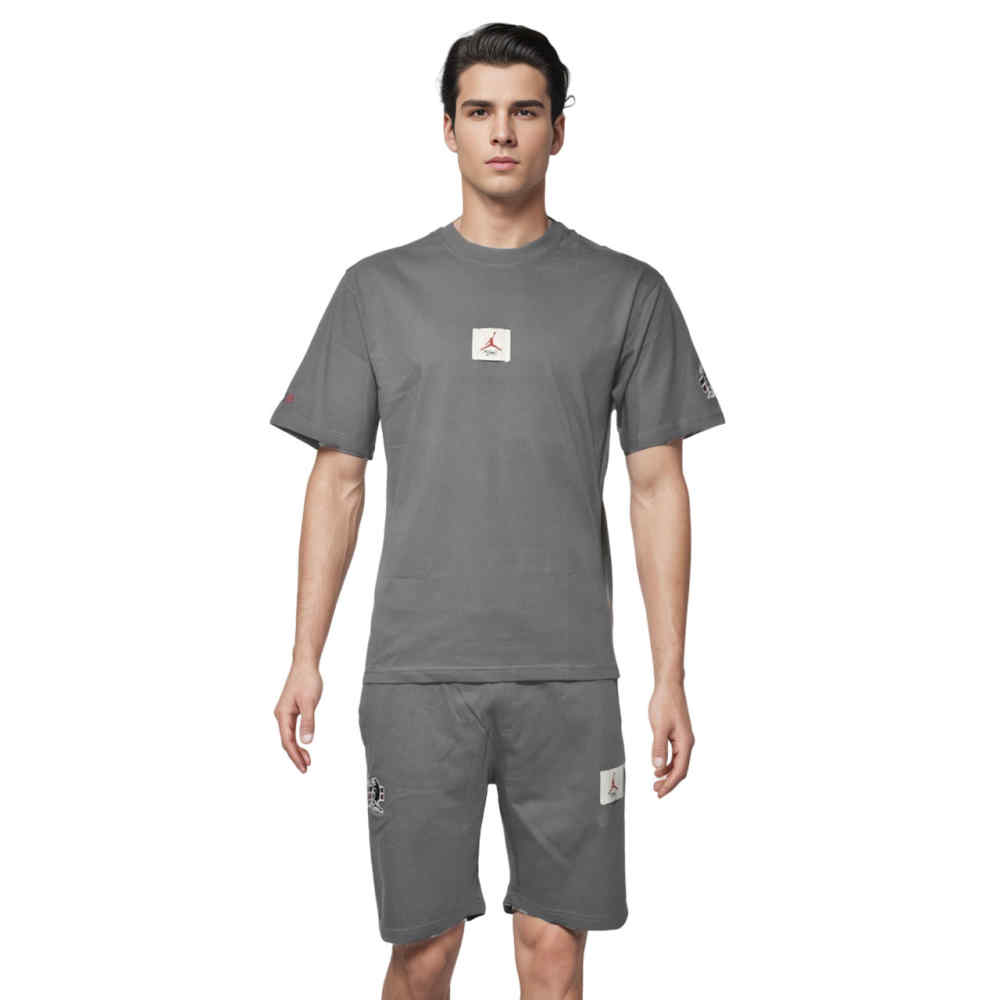 Two 18 Grey Premium Mens T-shirt & Shorts Combo