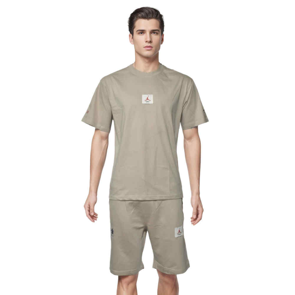 Two 18 Cream Premium Mens T-shirt & Shorts Combo