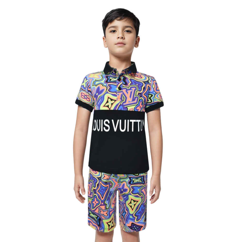 Louis Vuitton Multi Color Premium Kids Co-ord Set