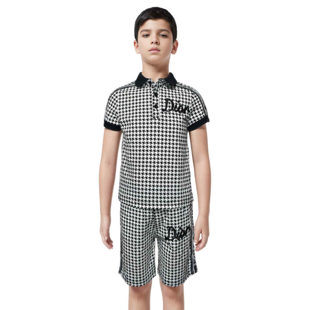 Dior Embroidered logo White Kids Co-ord Set