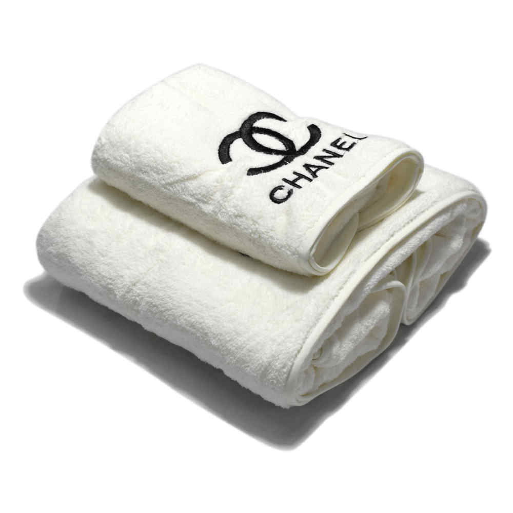 Chanel Off White Premium Quality Towels - Set of 2