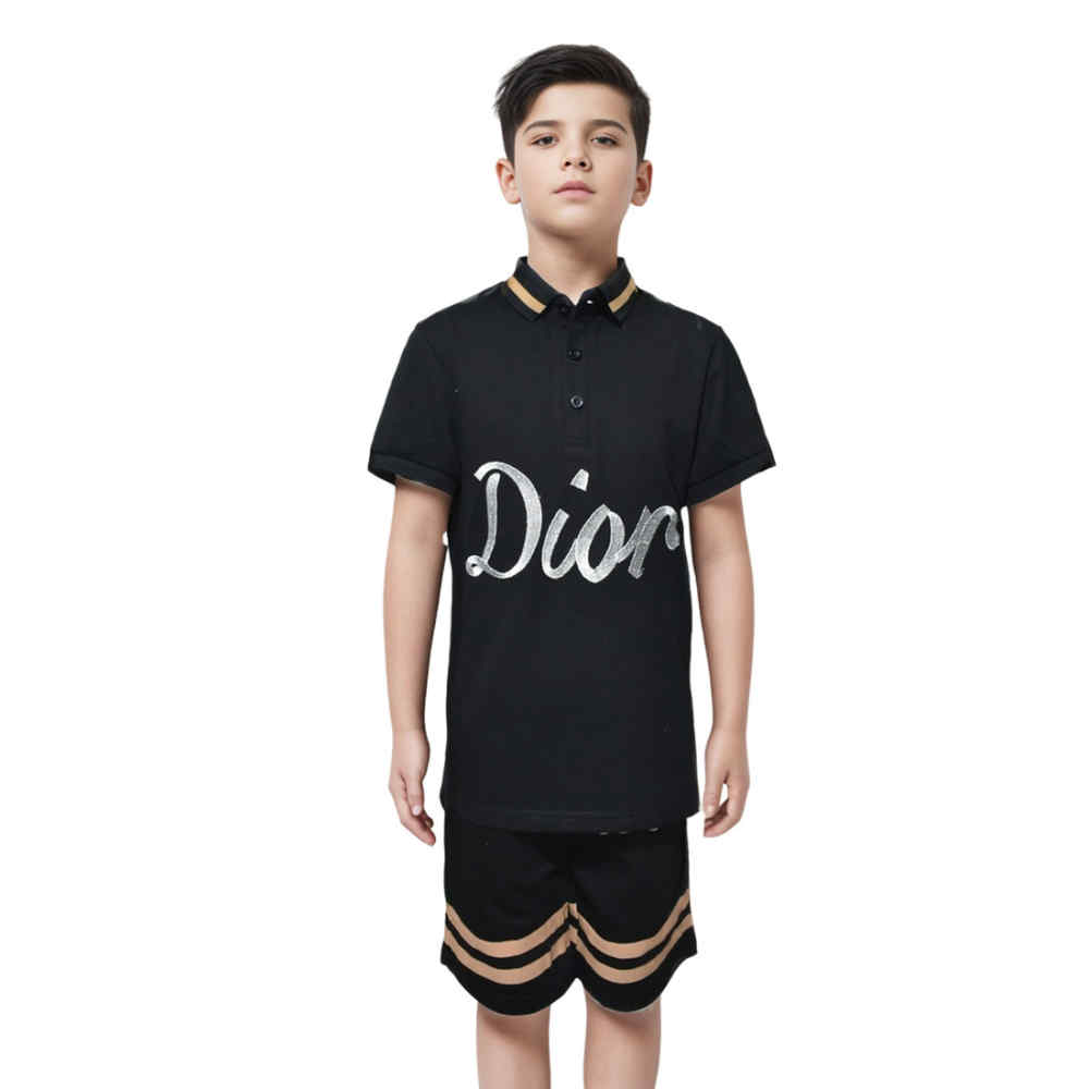 Dior Printed Black Premium Kids Co-ord Set