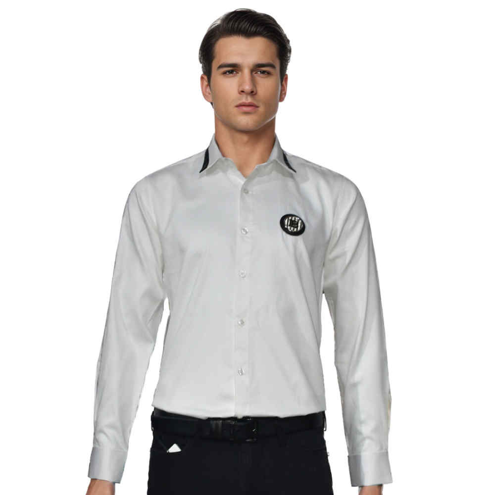 Balmain logo Icon White Premium Cotton Shirt