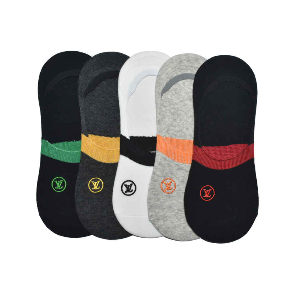 Louis Vuitton Embroidery Cotton No Show Socks