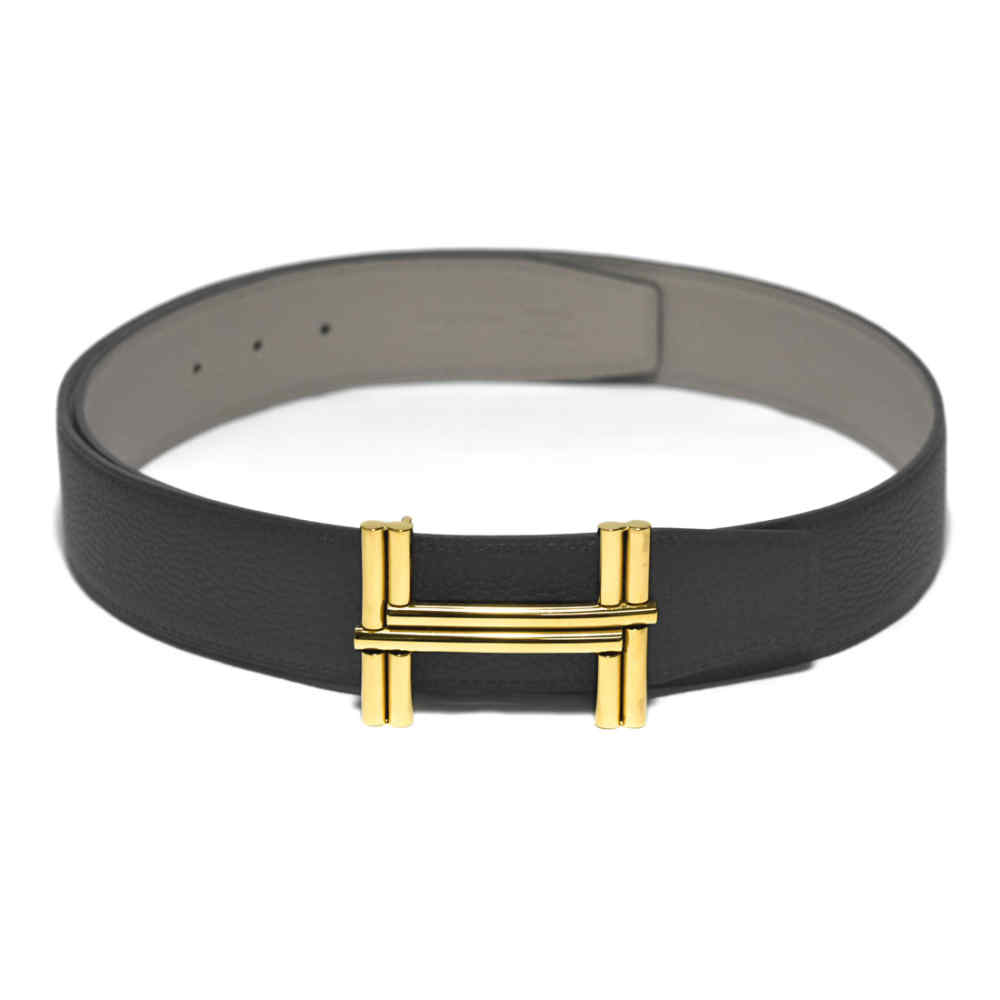 Hermes Black Premium Leathet Belt