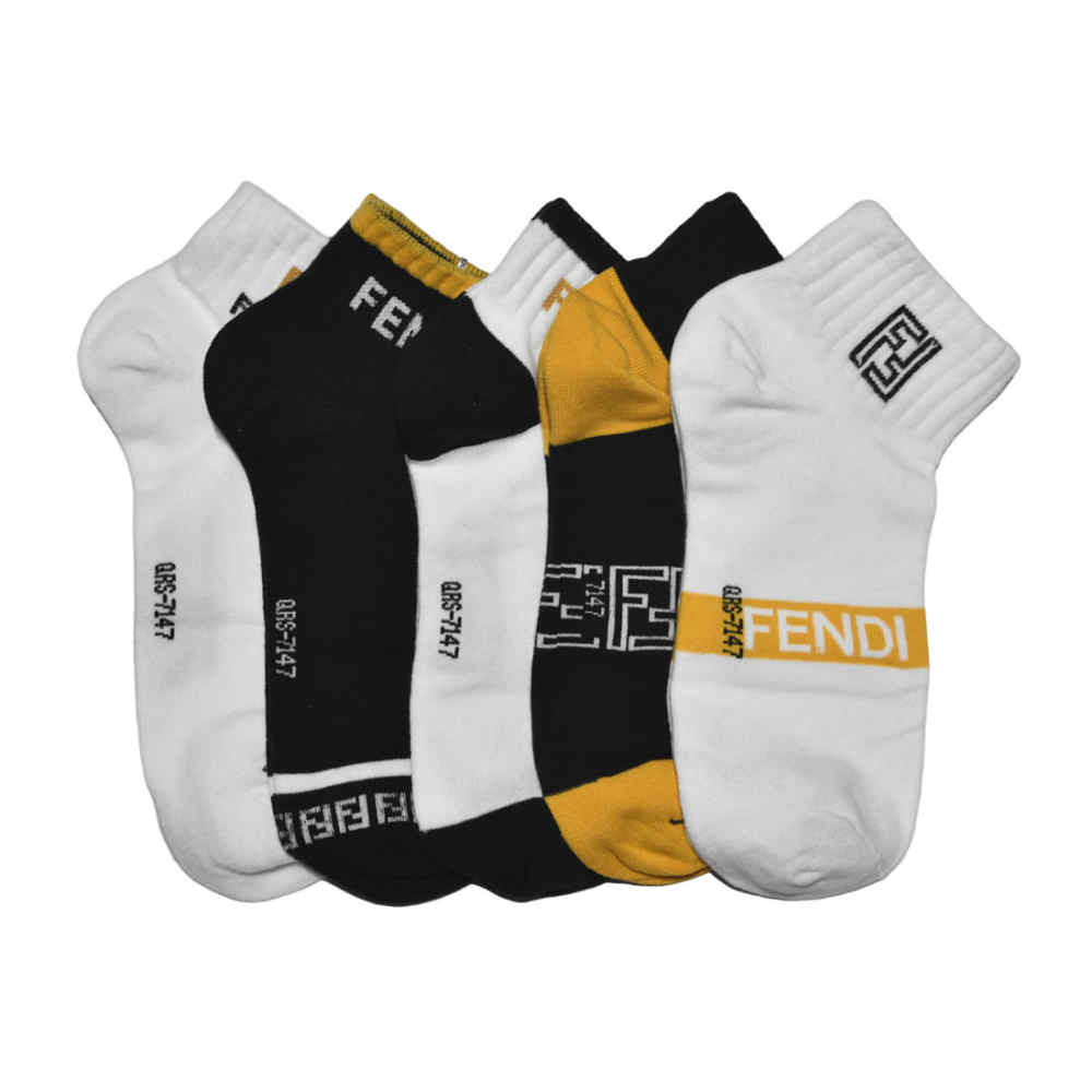 Fendi logo Embroidery Premium Low Anklet Socks