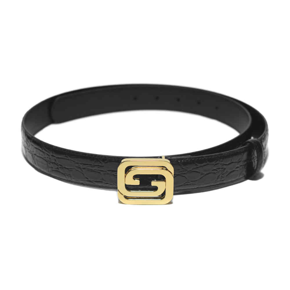 Gucci Black Reversible belt with squared Interlocking