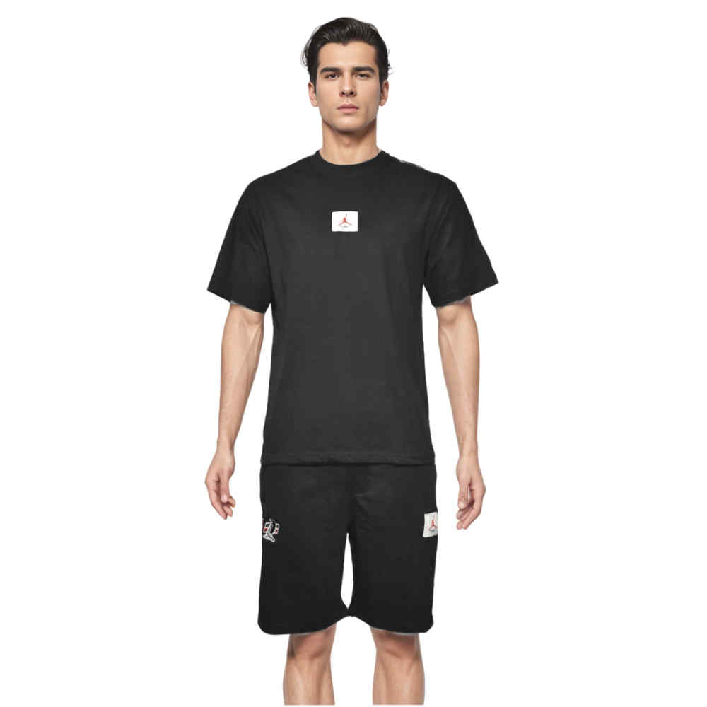 Two 18 Black Premium Mens T-shirt & Shorts Combo