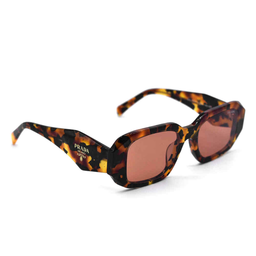 Prada Black & Brown Acetate Symbole Sunglasses