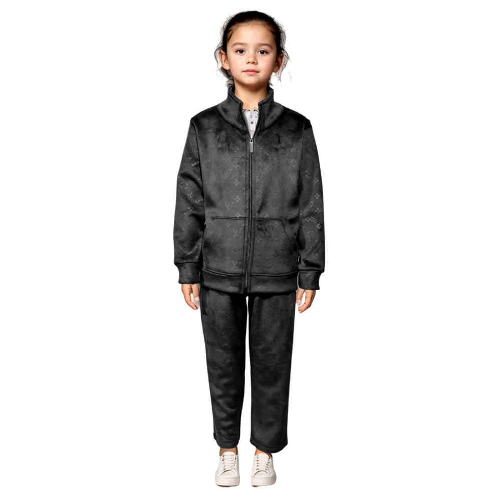 Louis Vuitton Monogram Black Premium Kids Tracksuit