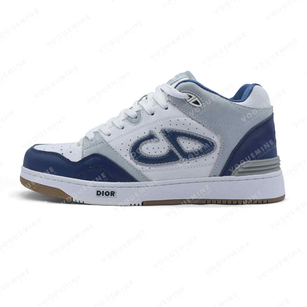 Dior White & Navy Blue Premium Low-Top Sneaker