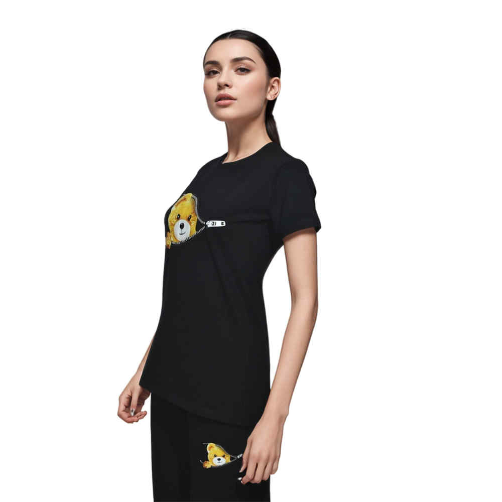 Moschino Black Premium Cotton Co-ord Set