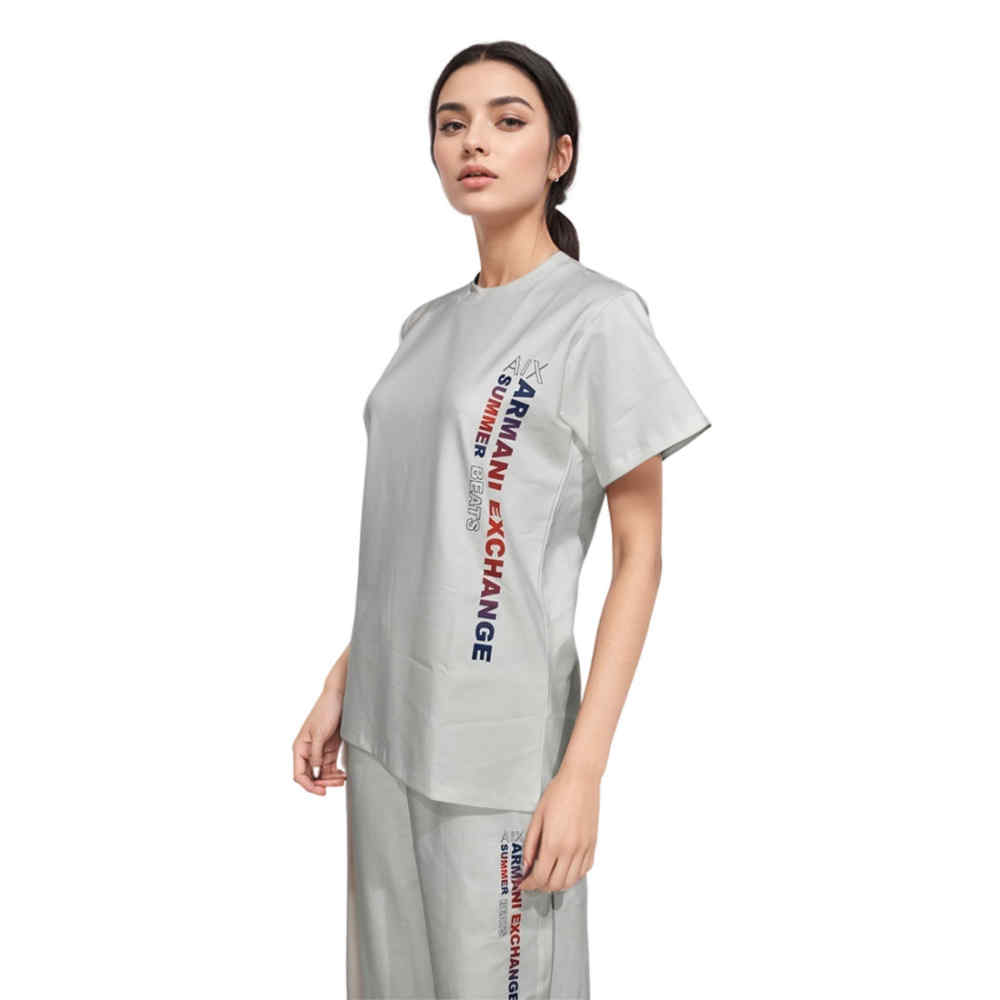 Armani Exchange White Premium Cotton Co-ord Set