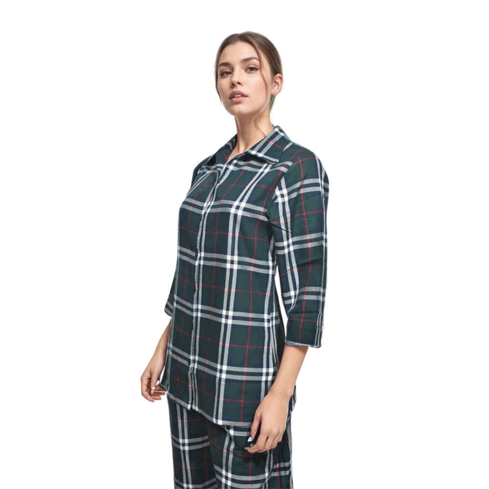 Burberry Green Check Premium Cotton Co-ord Set