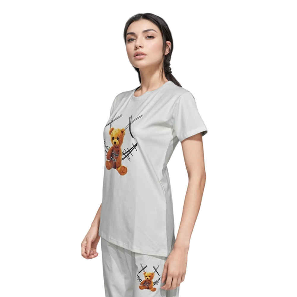 Moschino Bear Print White Premium Co-ord Set