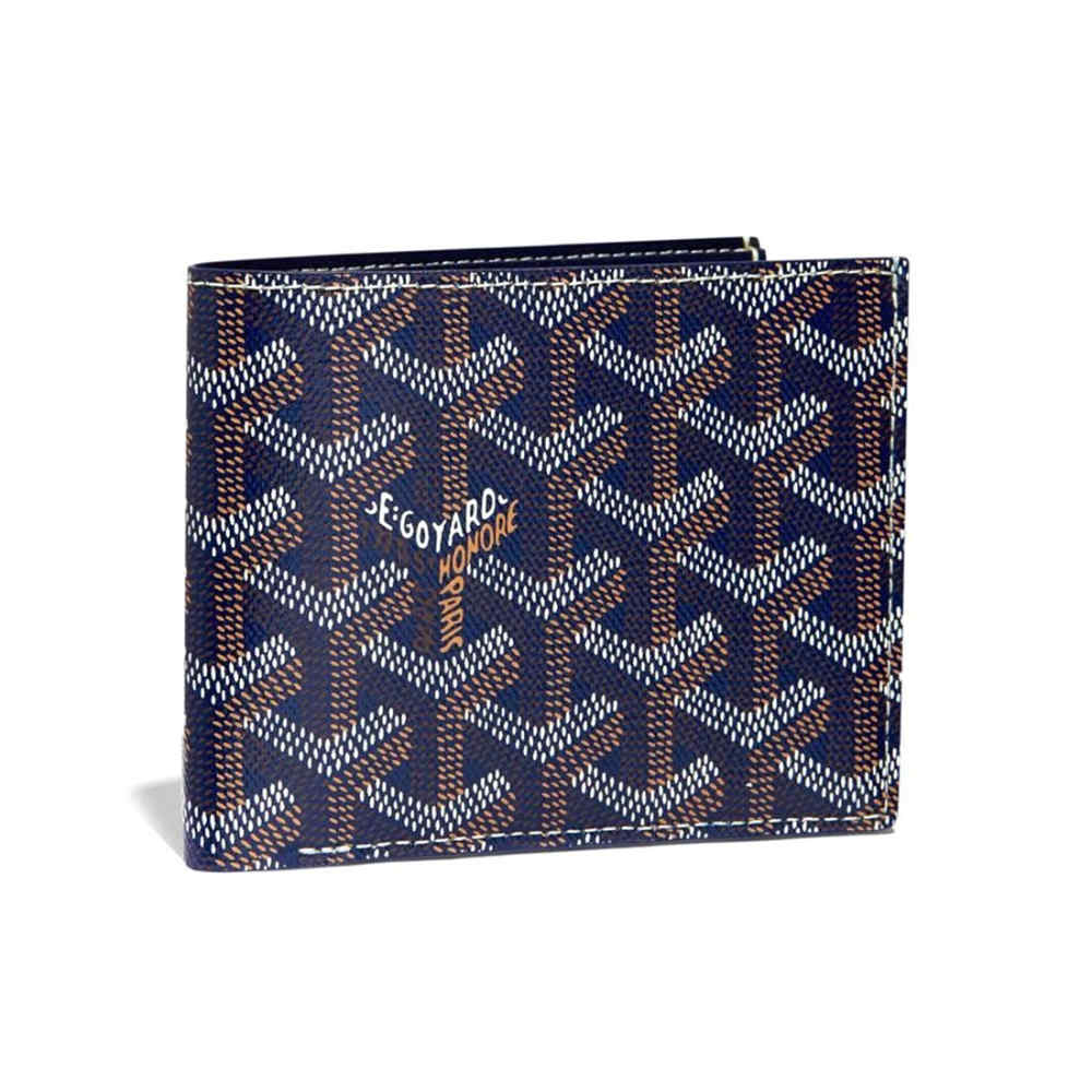 Goyard Navy Blue Premium Compact Wallet