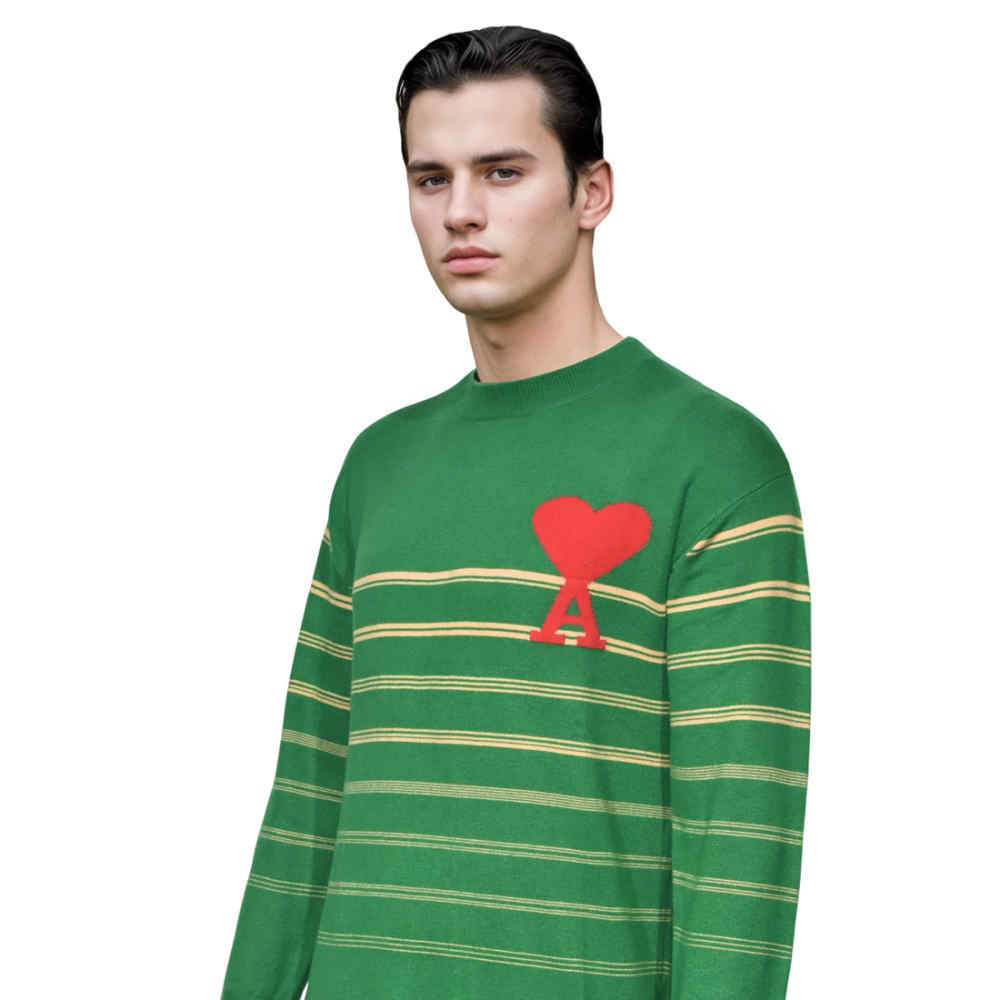 AMI Green Authentic Crewneck Pullover