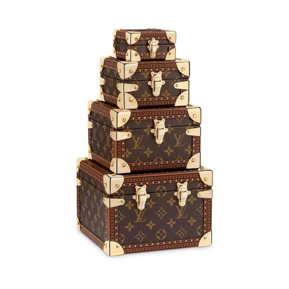 Louis Vuitton Brown Luxury Pyramid Trunk Box